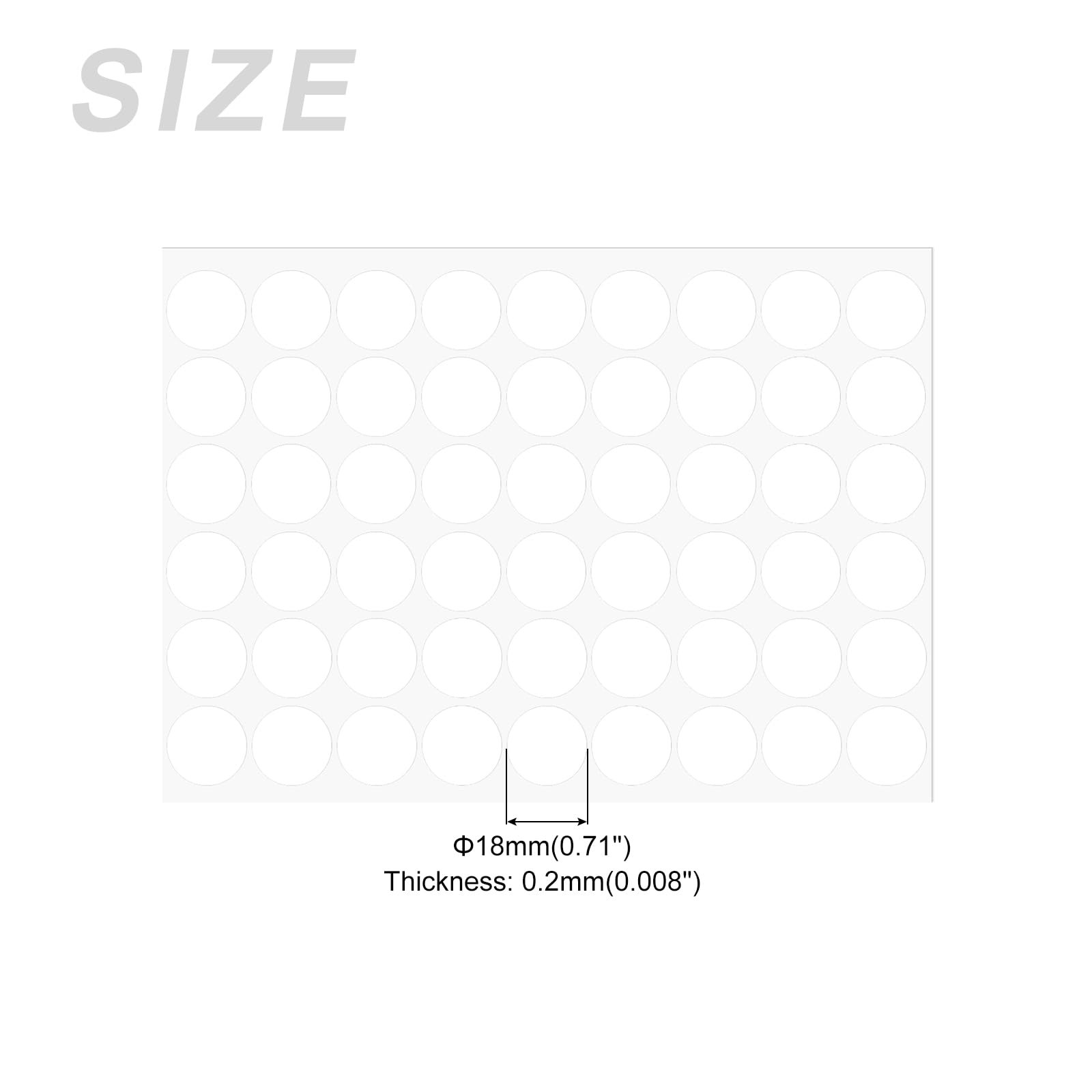 METALLIXITY Screw Hole Cover Stickers (21mm Dia) 540Pcs in 10 Sheet, PVC Shelf Peg Sealing Cap Waterproof - Image 2