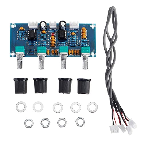 Fasizi XH-A901 NE5532 Tone Board Vorverstärker mit Höhe, Bass Lautstärkeregler Vorverstärker Tonregler für Verstärker Board