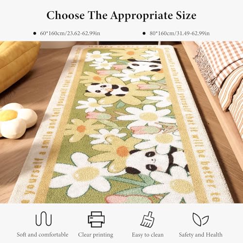Tapete floral ergocar anti-deslizante para dormitorio miniatura 7