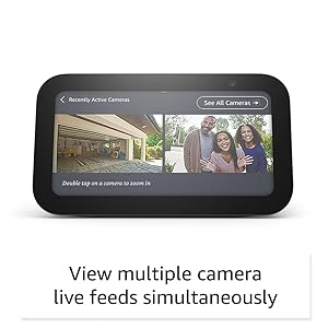 Amazon Echo Show 5, Smart display with 2x the bass and clearer sound, Charcoal