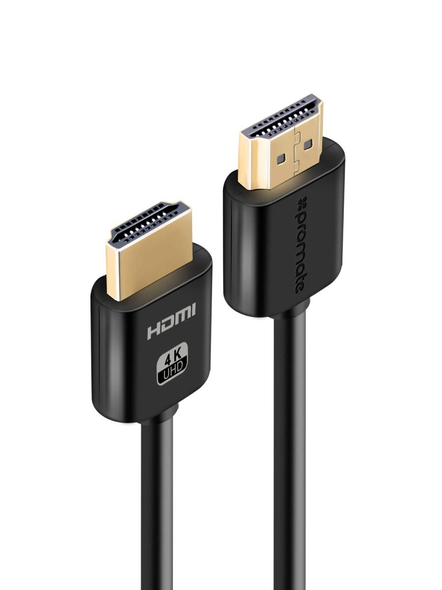 Promate 4K HDMI Cable, High-Speed 3 Meter HDMI Cable with 24K Gold Plated Connector and Ethernet, 3D Video Support for HDTV, Projectors, Computers, LED TV and Game consoles, ProLink4K2-300