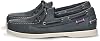 Sebago Portland Crazy H Boat Shoes - Patterned & Distressed Waxed Leather Mocassins with Leather Sock Lining and Non-Marking, Non-Slip Rubber Outsoles