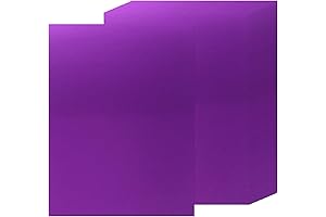 24 Sheets Purple Metallic Foil Cardstock Paper 8.5 X 11"