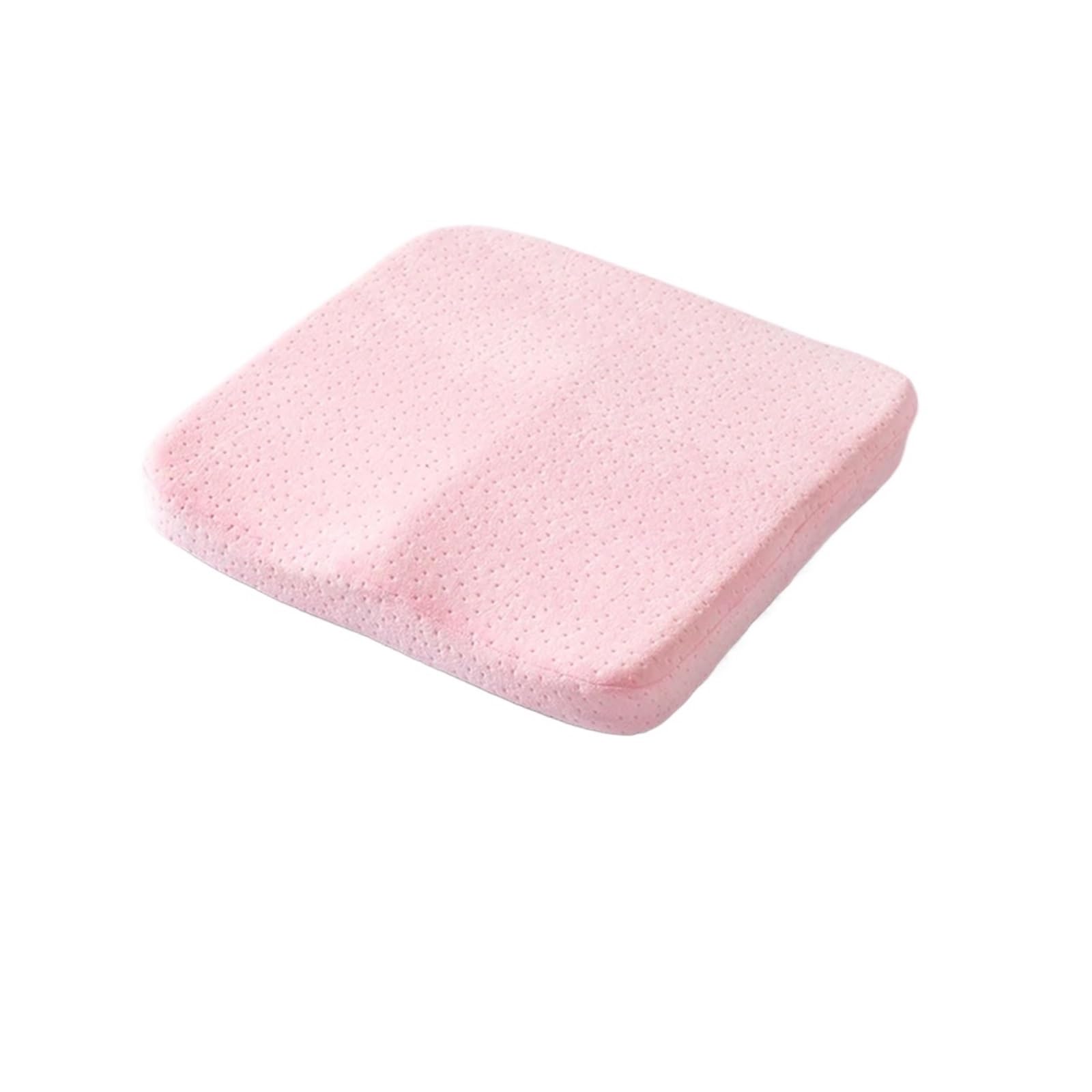 XCFTYRU Office chair cushion， Ergonomic Memory Foam Office Cushion Anti Hemorrhoid Chair Tailbone Pillow Car Seat(Pink)