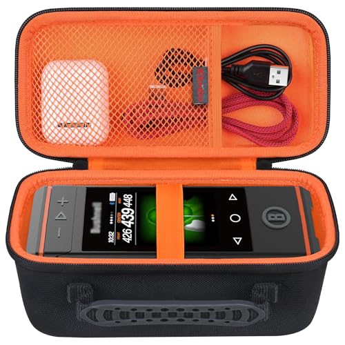 Image of Elonbo Carrying Case for Bushnell Golf Wingman HD GPS Speaker, Orange | Golf GPS Speaker and Handheld GPS Rangefinder Hard Travel Bag, with Mesh Pocket Handle Double Zipper, for Protective Storage