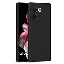 Pikkme Vivo V30e 5G Back Cover Camera Protection Shockproof Soft Matte Silicone Back Case for Vivo V30e 5G (Black) gallery image
