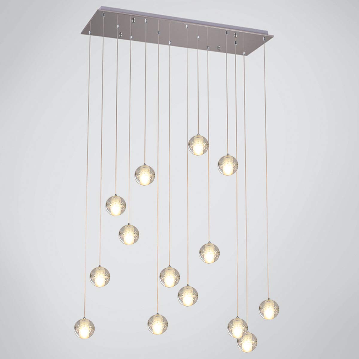 Crystal Chandelier LED Modern Pendant Light Raindrop Ceiling Light