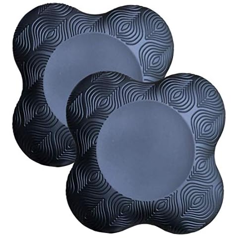 Zealtop Yoga Knee Pads Cushion Extra Thick for Knees Elbows Wrist Hands Head Foam Yoga Pilates Work Out Kneeling pad (Black 2packs) Cover