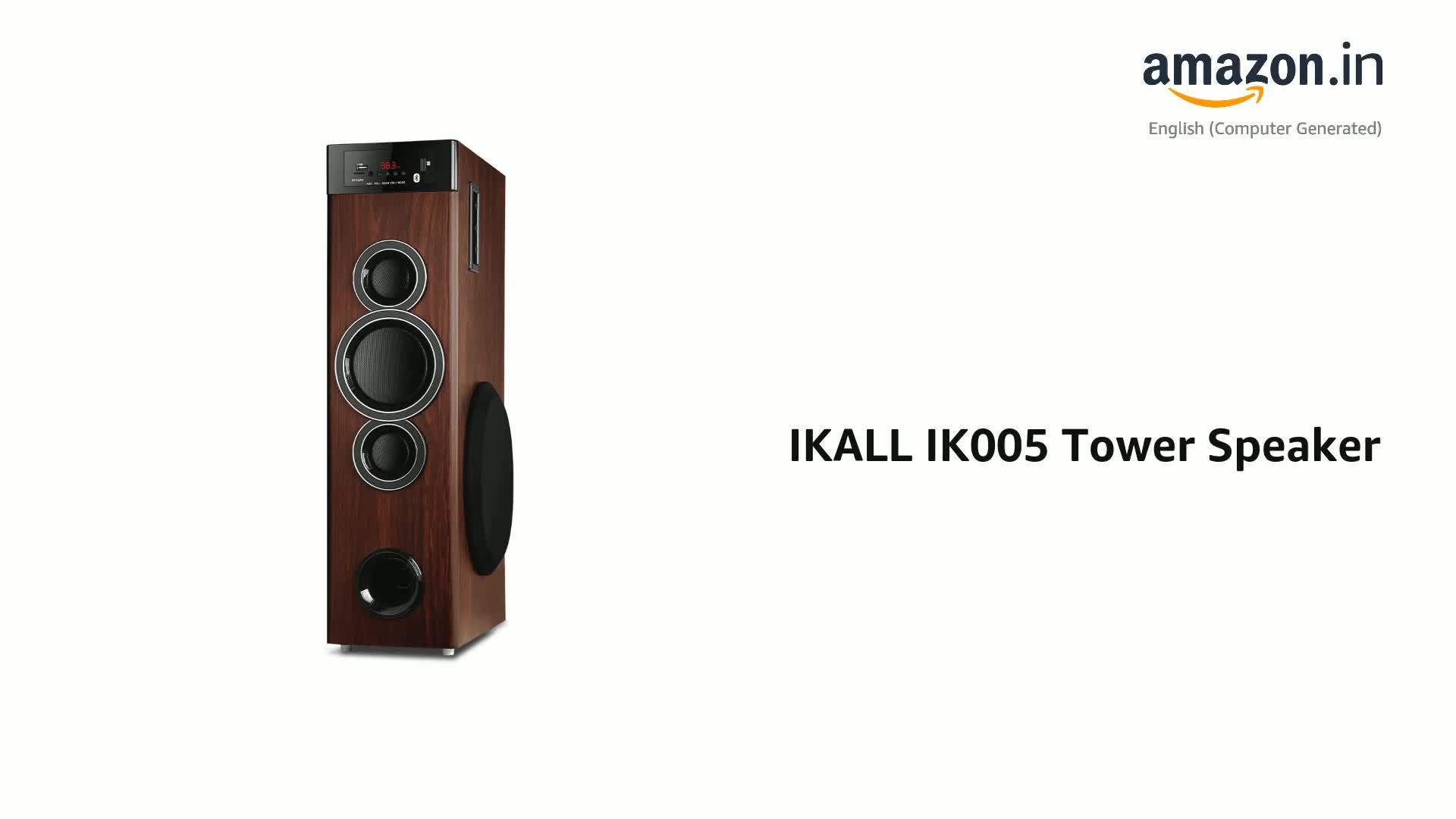IKALL IK005 Tower Speaker with Bluetooth, Aux, USB and FM