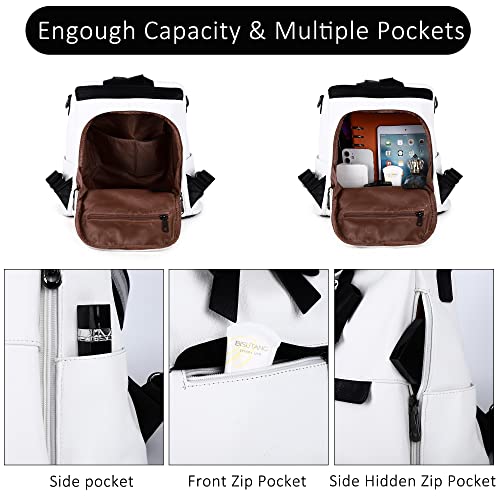 Image of ZOCAI Backpack Purse for Women Fashion Backpack Purses PU Leather Daypacks Anti-Theft Shoulder Bag Satchel Purse