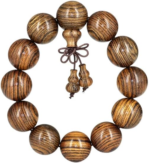 虎皮檀手串佛珠手链 虎斑木纹念珠木质坚硬 男女款流行珠子(25mm*10颗【精品配饰款】)