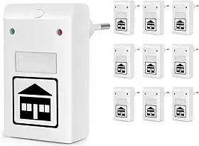 100-240V, 10Pcs, Repelente Ultrassonico, Repelente Eletrônico, Kit Repelente Eletrônico de Tomada, Insetos Ultrassônico, para Mosquitos, Ratos, Baratas, Ratos, Insetos, Aranha, Formiga, Moscas