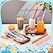 200 Pcs Jumbo Smoothie Boba Straws, Colorful Disposable Plastic Wide-mouthed Large Milkshake Straws for Bubble Tea, Lemonade, Milk, Coffee,Individually Wrapped