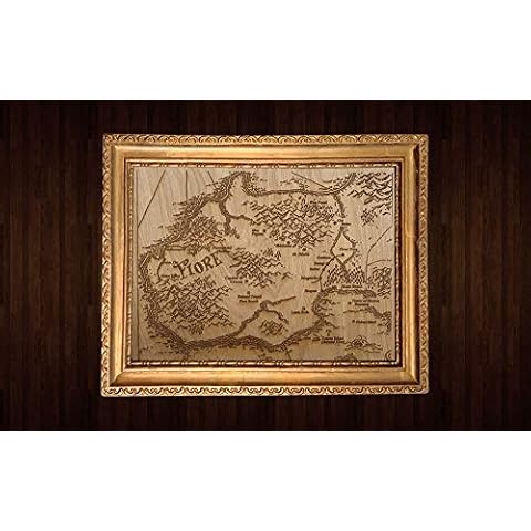 Laser Engraved Wood Map by Generic Cover