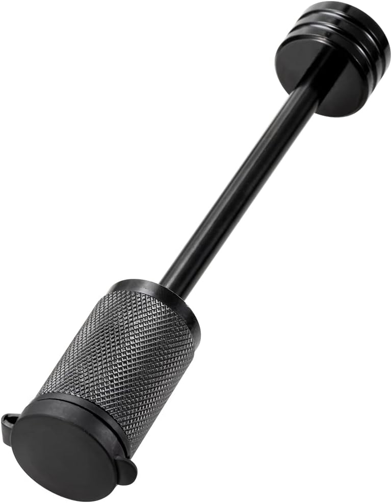 CZC AUTO Trailer Lock 1/4" Dia, Trailer Coupler Lock 3-3/8" Span Trailer Tongue Lock Fits Latch-Type Coupler, Black Trailer Pin Lock with Keys for Towing Boat Truck Trailer RV Car