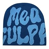 Y2k Beanie Mütze Herren Damen Teenager Y2k Cap Warm Sportmütze Bedruckter Hut für Freizeitaktivitäten Slouchy Beanies und Strickmützen für Unisex (DE/NL/SE/PL, Alphanumerisch, Einheitsgröße, A8)