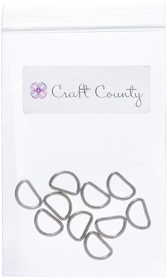 100 – Craft County 1/2 Inch Metal D-Rings