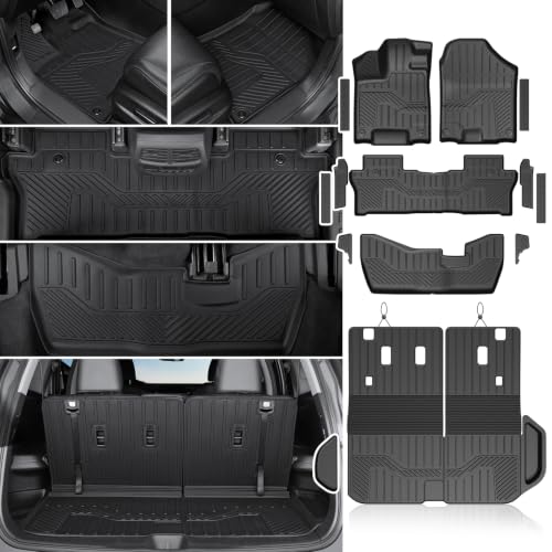 Image of Floor Mats for Honda Pilot 2016-2022 8 Seats (Not Fit Elite)
