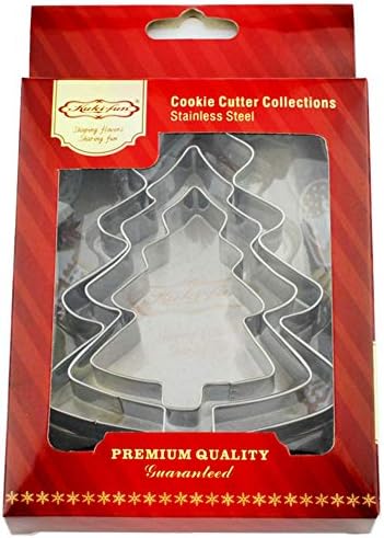 Kanntie Cookie Cutter Set - 3 Piece Assorted Szie– Premium Stainless Steel(Tree)