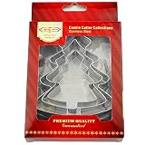 Kanntie Cookie Cutter Set - 3 Piece Assorted Szie– Premium Stainless Steel(Tree)