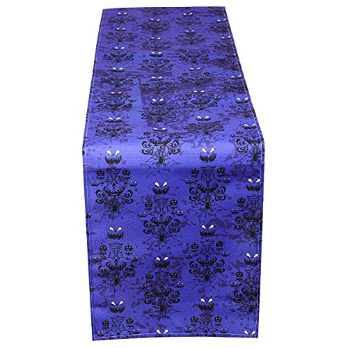 Rbenxia 13 x 72 Inch Halloween Table Runner Haunted Mansion Table Cloth Halloween Table Liner Dresser Scarves for Wedding Birthday Baby Shower Party Supplies