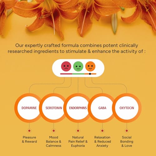 Image of Bliss Welness Happy Bliss : Happiness, Anxiety & Stress Relief Supplement | Natural Support for Calm, Mood, Anti Nervousness & Happy Hormones | Supports Balance of Cortisol, Dopamine, Endorphin, Serotonin & Oxytocin | Magnesium, KSM 66 Ashwagandha : 10 Servings