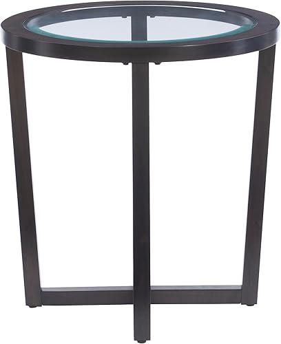 Miniatura 14 de Powell Marta Umber - Juego de mesa auxiliar y mesa auxiliar de madera marrón con tapa de cristal templado