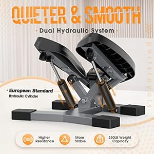 Sportsroyals stair stepper for exercises twistmini stepper with resistance bands and 330lbs weight capacity  urban country home decor