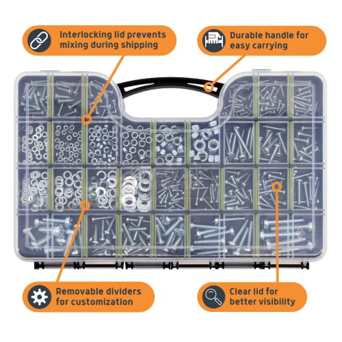 Jackson-Palmer-1000-Piece-Hardware-Assortment-Kit-with-Screws-Nuts-Bolts-Washers-Double-Sided-case