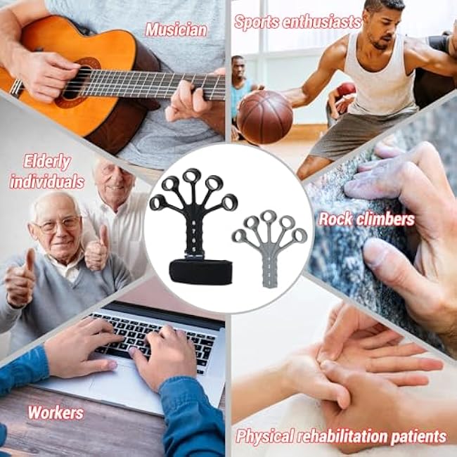 Grip Strength Trainer,Finger Exerciser, 2 Pcs Hand Gripper Strengthener, 8-Gear Strength Adjustment, Used to Exercise Finger Strength, Flexibility and Physical Recovery of Hands.