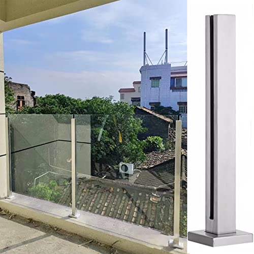 Supports de poteau de garde-corps en verre argenté en acier inoxydable de qualité