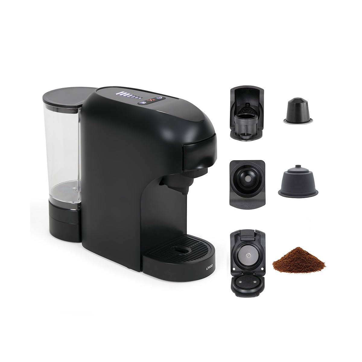 Livoo DOD217C, machine à café multi-capsules 4 en 1, 1400W, 20 bars