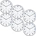 Kiera Grace 6-Pack Aster Silent Analog Wall Clocks for Home or Office, 10