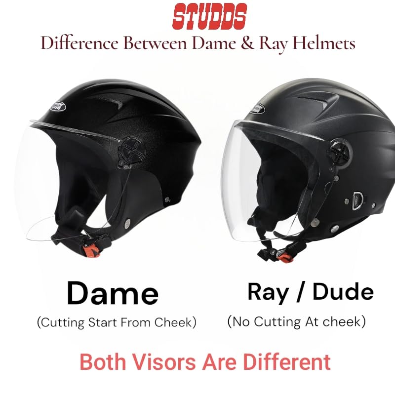 Image of Studds Ray & Dude Helmet Visor, Clear and Smoke Tinted Options, Original Replacement
