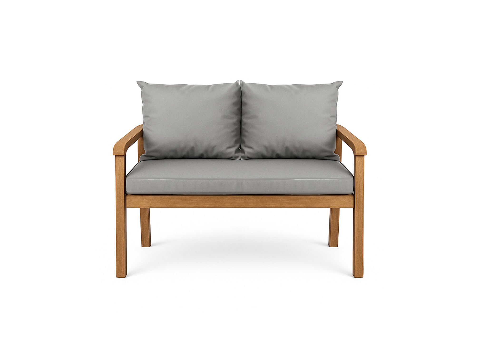 Cojín para Banco de Jardín con Respaldo - SET - Cojín Doble Cara para Columpio y Banco - Disponible en Varios Colores y Tamaños (Gris claro, 130x60x50 cm)