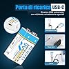 REACELL 9V Batteria ricaricabile 1300 mAh Lithium Batteria con USB-C Cavo per Rilevatori di Fumo, Sirene, Microfoni, Multimetri (2 Pezzi)