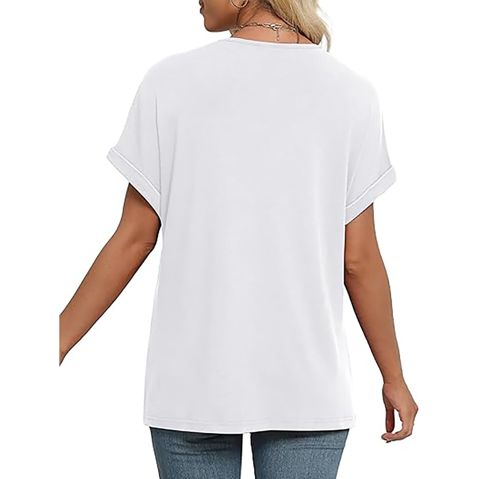 Blusas Mujer Verano,Elegante Suelta Camiseta Mujeres Tallas Grandes Holgada elástica y cómoda Lindas Camisetas atléticas Talla Grande Original