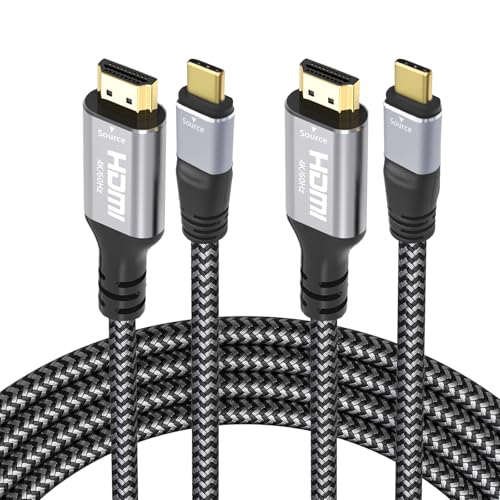 Image of Cyberguys! USB C to HDMI Cable, 4K 60Hz Braided Type-C, 6 FT, 2-Pack