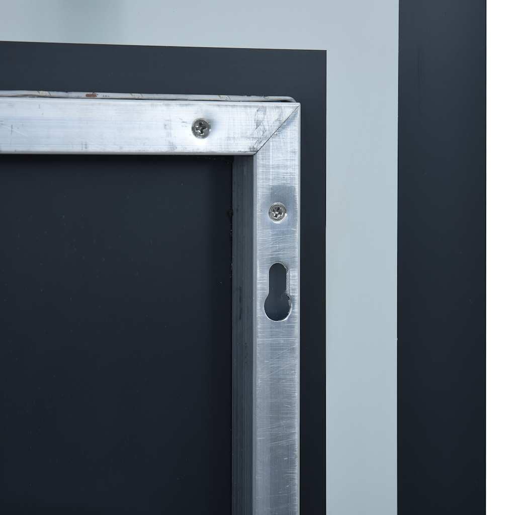 Espejo de baño LED con sensor táctil 60 x 80 cm, espejo cosmético sin marco con marco de aluminio, protección IP44, iluminado para baño, dormitorio y pasillo, incluye accesorios de montaje