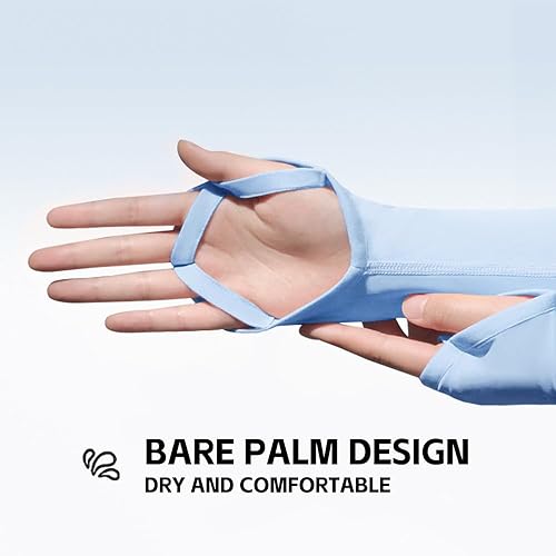 Miniatura 5 de Cubierta de brazo de manga larga con protección UV para mujer, protección UPF 50+, cubierta de mano de sol de verano para pesca al aire libre