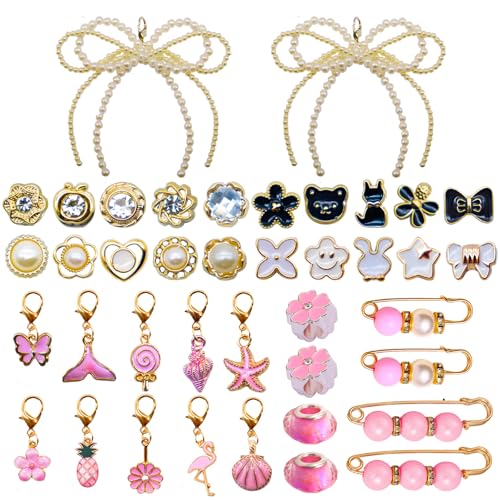 El Mejor Listado de Kits de fabricación de abalorios - los preferidos. 46 Anbjin - Dijes para zapatos deportivos, cordones para mujer, kit de abalorios para niñas, kits de fabricación de joyas, joyería de zapatos para botas, corredores, Rosa, general