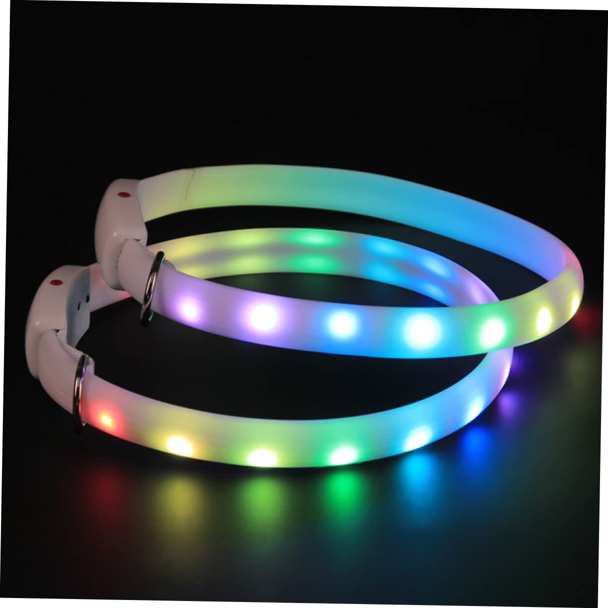 Happyyami Collar Led Recargable USB para Prueba De Agua y Collar Luminoso Paseos y Seguridad De