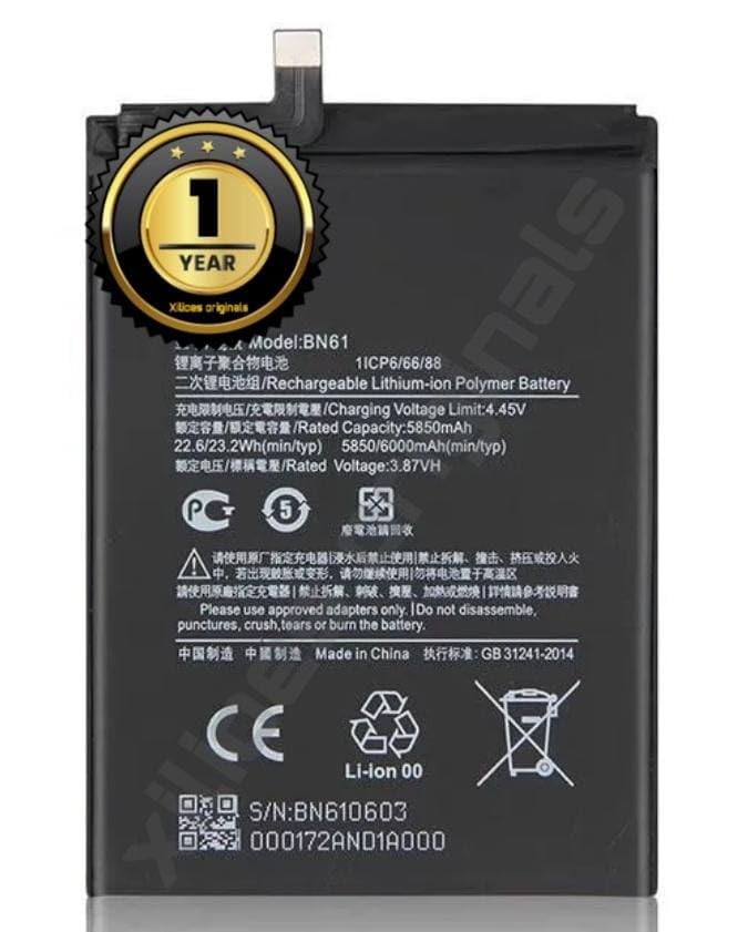 Image of BN61 Battery for Xiaomi Poco X3 - BN61 Battery with 1 Year Warranty** (B108)
