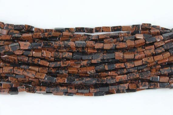Perles en obsidienne acajou pour fabriquer un collier bohème chic