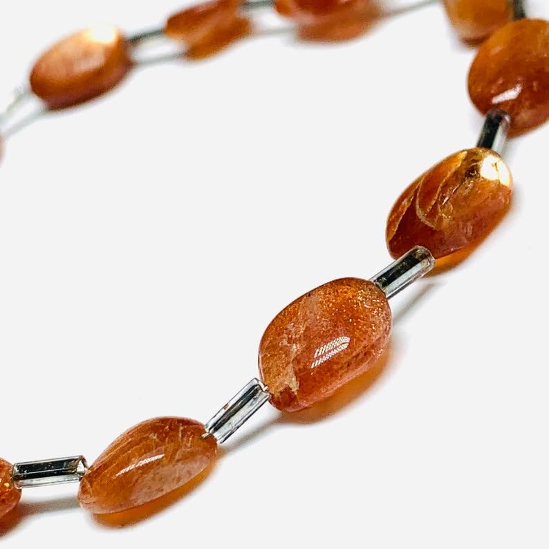 Pierre de soleil naturelle perles de 8 à 16 mm pour fabrication bijoux collier