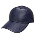 City Hunter Lc100 Plain Leather Cap (Navy)