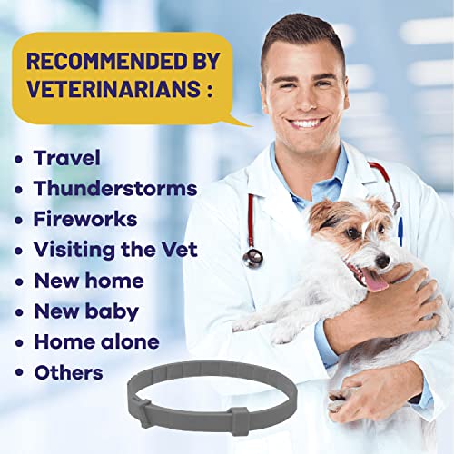 Yixier Dog Calming Collar – 25 Inches Adjustable Calming Collar For Dogs - 100% Natural And Safe Calming Collar - Waterproof Dog Calming Pheromone - Anti-Anxiety Relief #TOP3