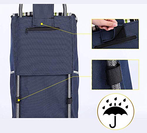 Einkaufstrolley Faltbarer Einkaufstrolley auf Rädern mit Abnehmbarer Tasche und faltbarem Design Max. Tragfähigkeit 50… – Bild 5