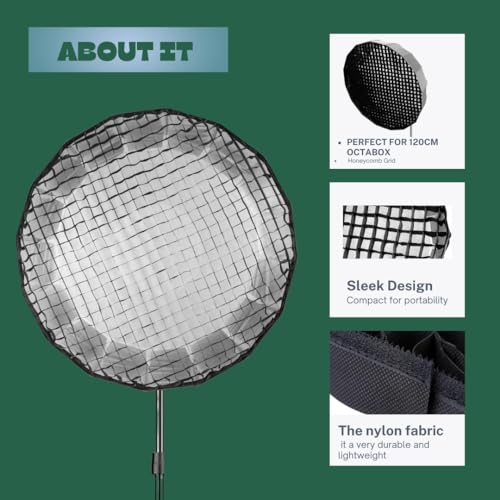 Image of Octagon Honeycomb Soft Grid, Flash Speedlight Umbrella Photo Softbox Reflector, for Softbox Studio Flash Lighting kit Grid (120CM Grid)