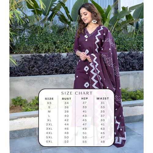 Arayna Women's Pure Cotton Bandhani Print Ethnic Kurta Set with Palazzo Pants & Dupatta - Image 8